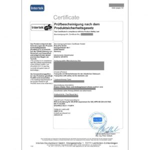 TÜV GS Zertifikat